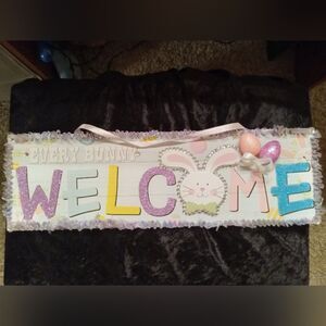 EASTER Hand Embellished Easter Door Hanger 18.5" x 5.5"